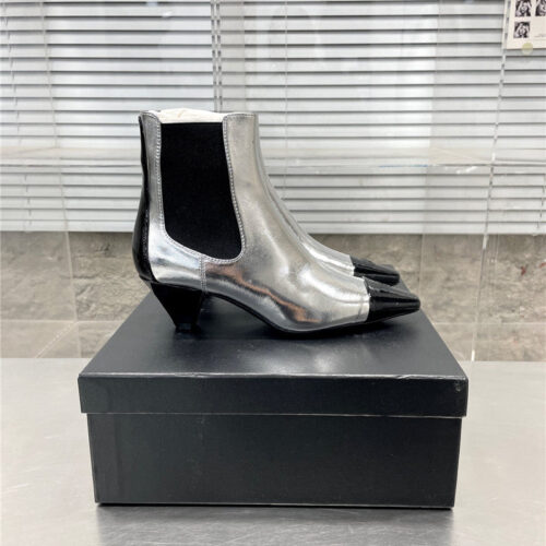 High Quality Luxury Chanel Classic Double C Small Square Toe Chunky Heel Boots – Style 32998 product detail