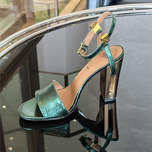 High Quality Luxury Fendi Delfina Round Toe Sandals product detail