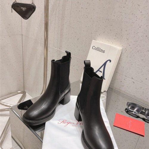 High Quality Luxury Roger Vivier Square Buckle Ankle Boots product detail