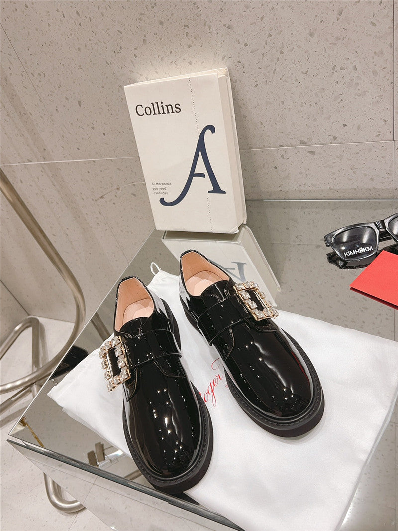 High Quality Luxury Roger Vivier Buckle Derby Shoes – Sizes 35–41