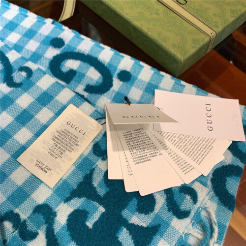 High Quality Luxury Gucci Double G Jacquard Wool Scarf – Style 26067 product detail