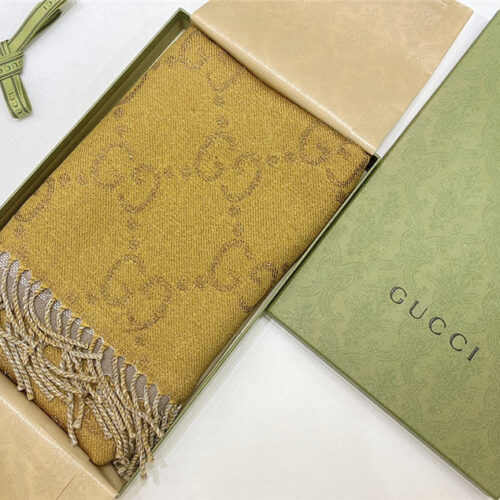 High Quality Luxury Gucci Double G Jacquard Wool Scarf product detail