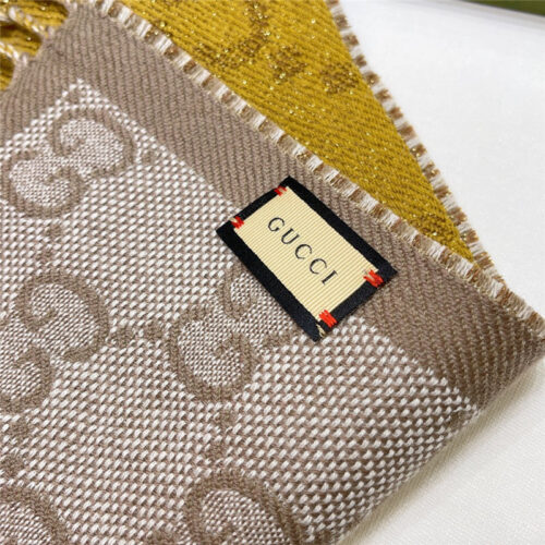 High Quality Luxury Gucci Double G Jacquard Wool Scarf product detail