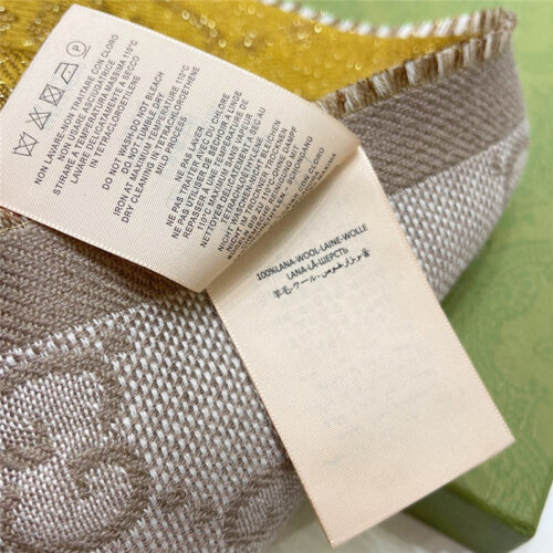 High Quality Luxury Gucci Double G Jacquard Wool Scarf product detail