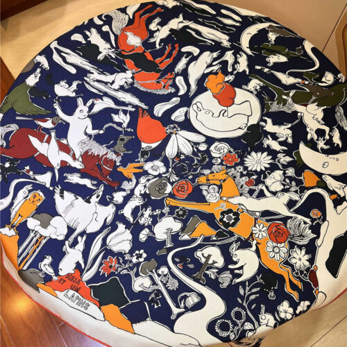 High Quality Luxury Hermes “One Thousand And One Free Children” 90 Cm Square Scarf – Style 26285 product detail