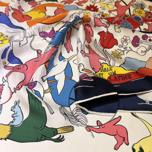 High Quality Luxury Hermes “One Thousand And One Free Children” 90 Cm Square Scarf – Style 26288 product detail