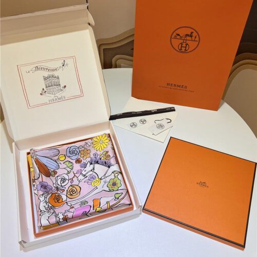 High Quality Luxury Hermes “One Thousand And One Free Children” 90 Cm Square Scarf product detail
