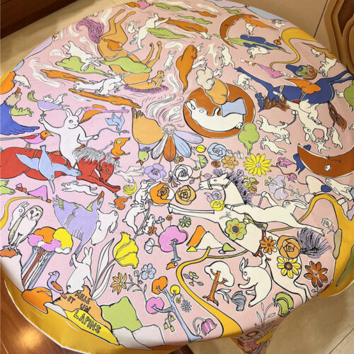 High Quality Luxury Hermes “One Thousand And One Free Children” 90 Cm Square Scarf product detail