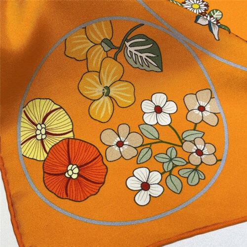 High Quality Luxury Hermes “Flower Map” 90 Cm Scarf – Style 26271 product detail