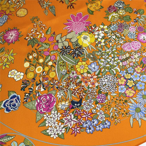 High Quality Luxury Hermes “Flower Map” 90 Cm Scarf – Style 26271 product detail