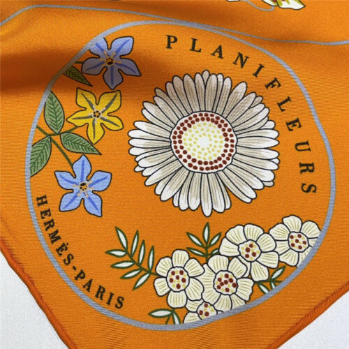 High Quality Luxury Hermes “Flower Map” 90 Cm Scarf – Style 26271 product detail