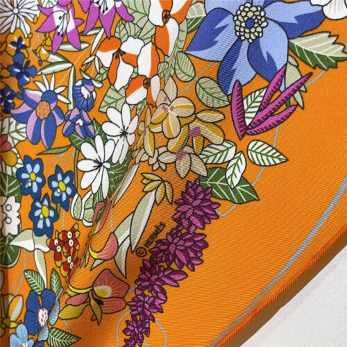 High Quality Luxury Hermes “Flower Map” 90 Cm Scarf – Style 26271 product detail