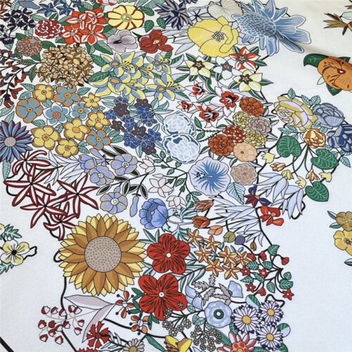 High Quality Luxury Hermes “Flower Map” 90 Cm Scarf – Style 26273 product detail