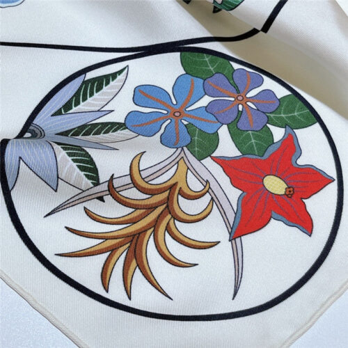 High Quality Luxury Hermes “Flower Map” 90 Cm Scarf – Style 26273 product detail
