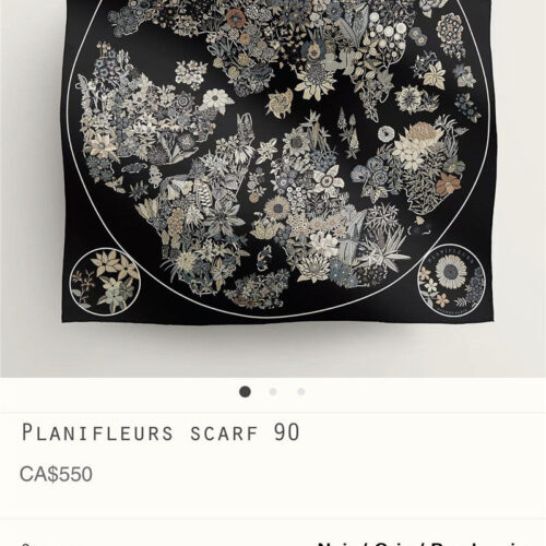 High Quality Luxury Hermes “Flower Map” 90 Cm Scarf product detail