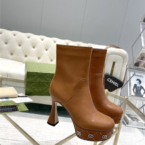 High Quality Luxury Gucci Catwalk Catwalk Water Platform Explosive Style Boots