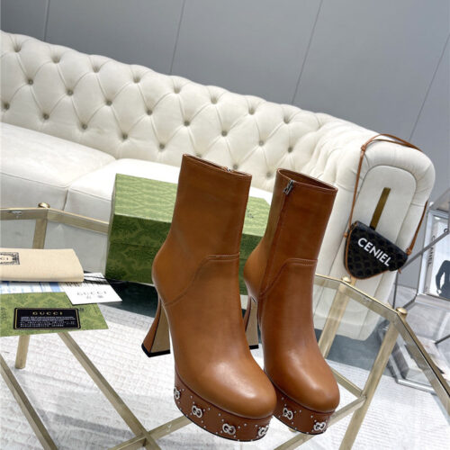 High Quality Luxury Gucci Catwalk Catwalk Water Platform Explosive Style Boots product detail