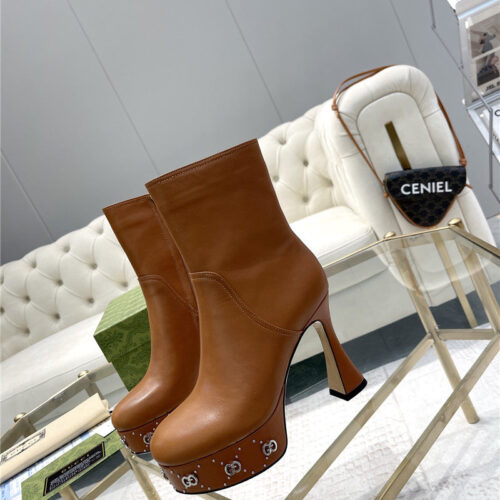 High Quality Luxury Gucci Catwalk Catwalk Water Platform Explosive Style Boots product detail