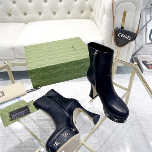 High Quality Luxury Gucci Catwalk Catwalk Water Platform Explosive Style Boots – Style 92339 product detail