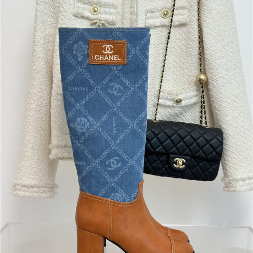 High Quality Luxury Chanel New Chunky Heel Cowboy Boots product detail