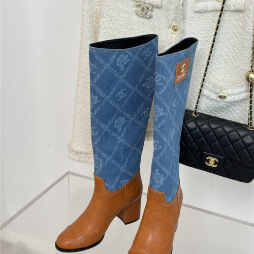 High Quality Luxury Chanel New Chunky Heel Cowboy Boots product detail