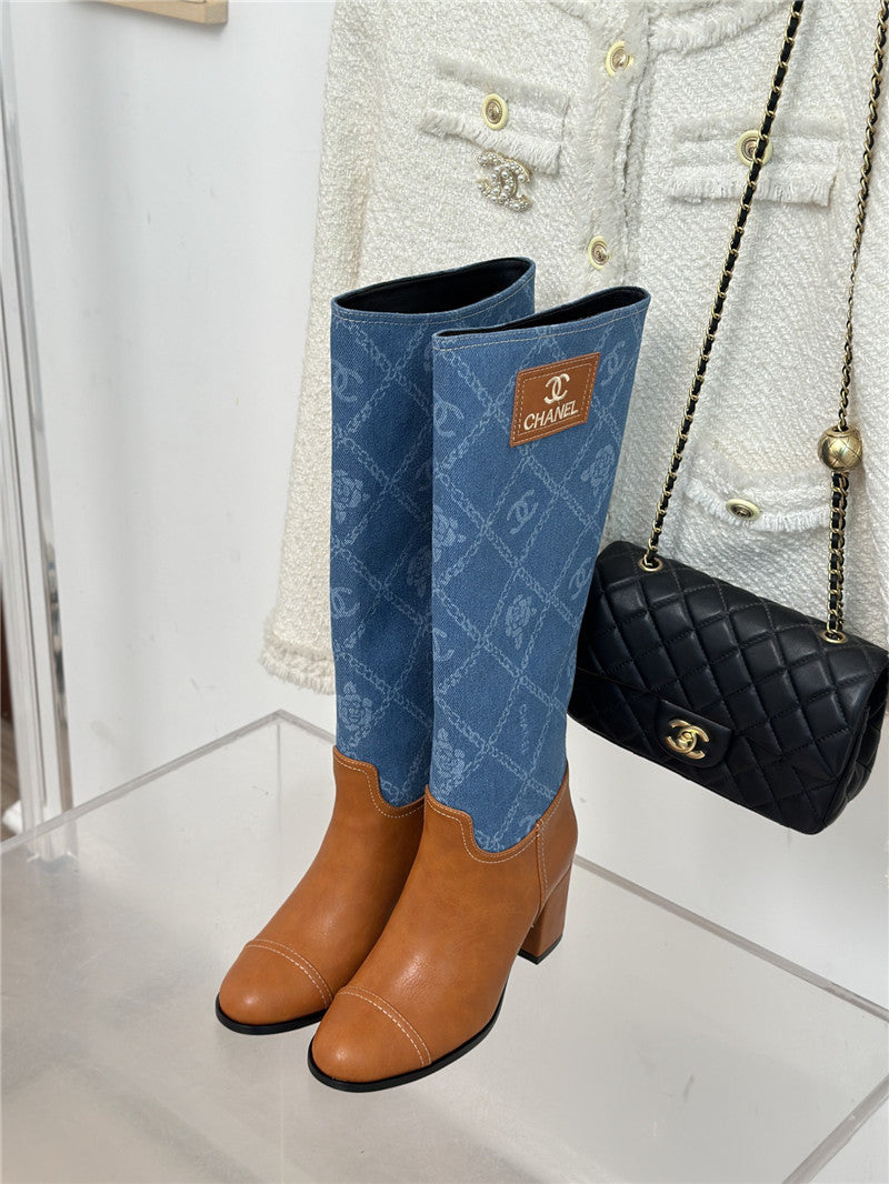 High Quality Luxury Chanel New Chunky Heel Cowboy Boots product detail