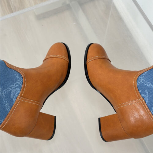 High Quality Luxury Chanel New Chunky Heel Cowboy Boots product detail