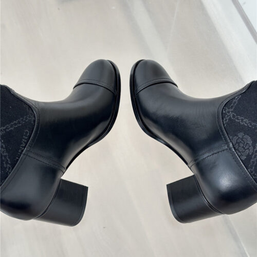High Quality Luxury Chanel New Chunky Heel Cowboy Boots – Style 55750 product detail