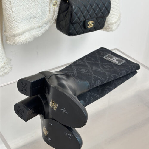 High Quality Luxury Chanel New Chunky Heel Cowboy Boots – Style 55750 product detail