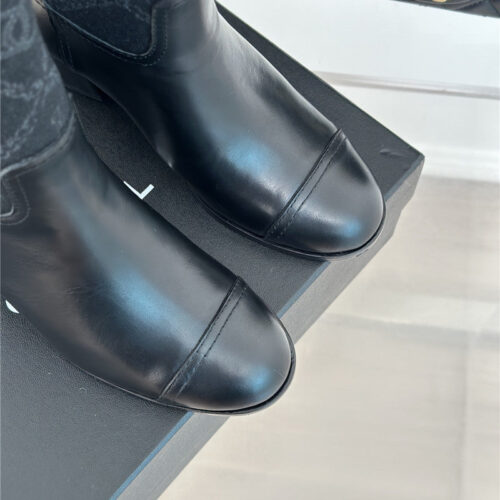 High Quality Luxury Chanel New Chunky Heel Cowboy Boots – Style 17894 product detail