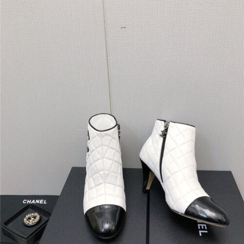 High Quality Luxury Chanel C Standard Round Toe Chunky Heel Ankle Boots product detail