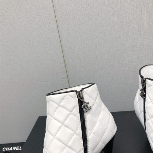 High Quality Luxury Chanel C Standard Round Toe Chunky Heel Ankle Boots product detail