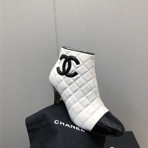 High Quality Luxury Chanel C Standard Round Toe Chunky Heel Ankle Boots product detail