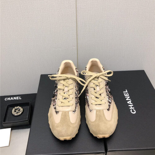 High Quality Luxury Chanel Printed White Shoes – Style 27526 alternate view
