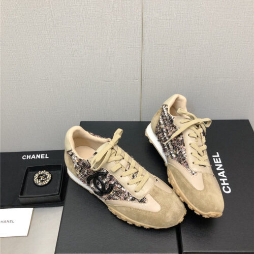 High Quality Luxury Chanel Printed White Shoes – Style 27526 product detail