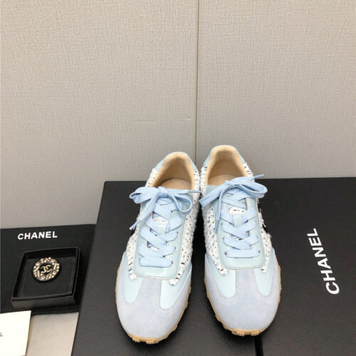 High Quality Luxury Chanel Printed White Shoes – Style 89670 product detail