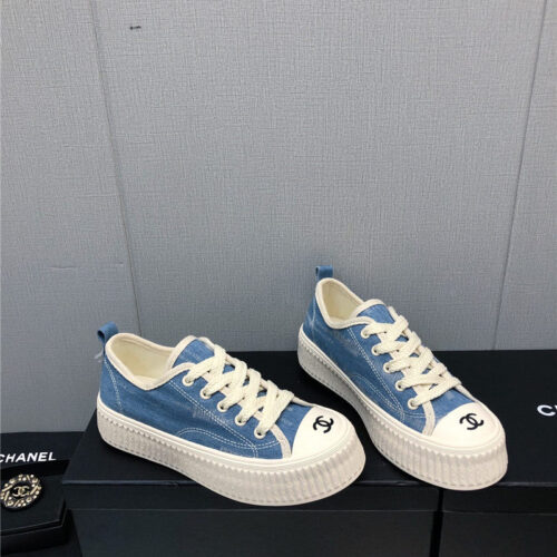 High Quality Luxury Chanel Printed White Shoes – Style 17350 alternate view