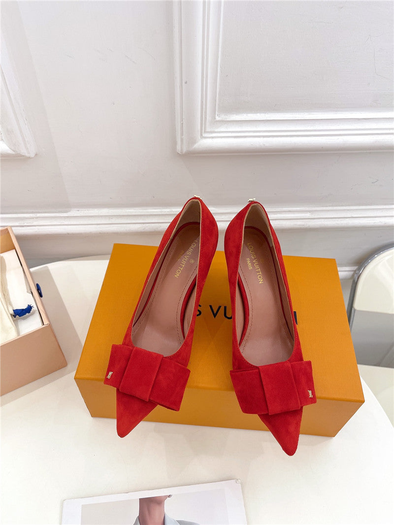 High Quality Luxury Louis Vuitton Bowknot Pointed Shoes product detail