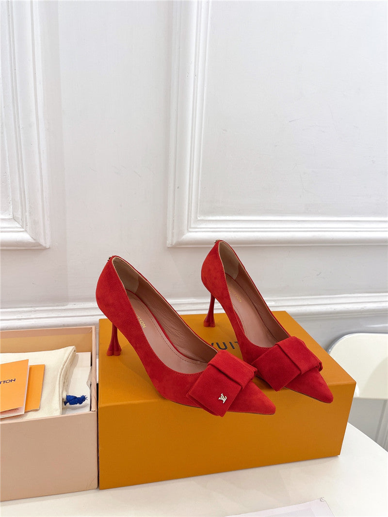High Quality Luxury Louis Vuitton Bowknot Pointed Shoes product detail