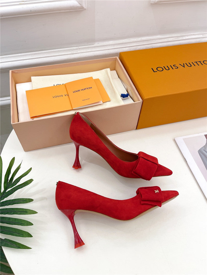 High Quality Luxury Louis Vuitton Bowknot Pointed Shoes product detail
