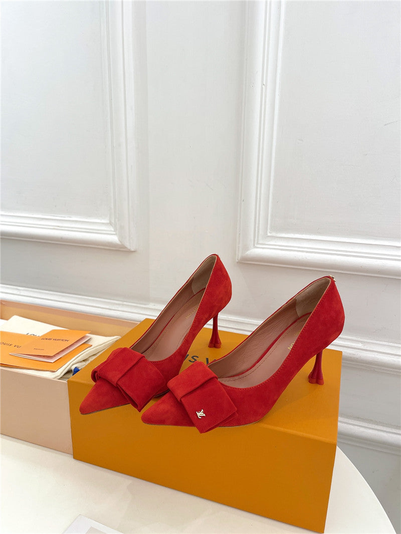 High Quality Luxury Louis Vuitton Bowknot Pointed Shoes