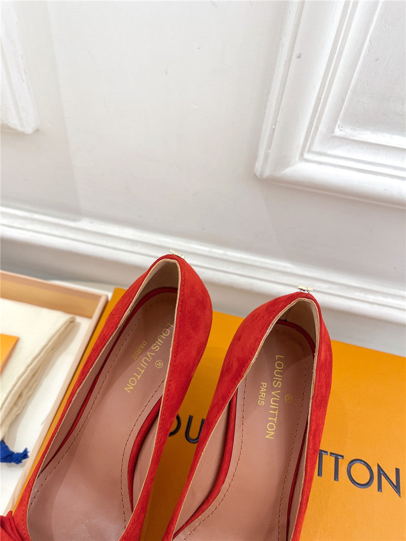 High Quality Luxury Louis Vuitton Bowknot Pointed Shoes product detail