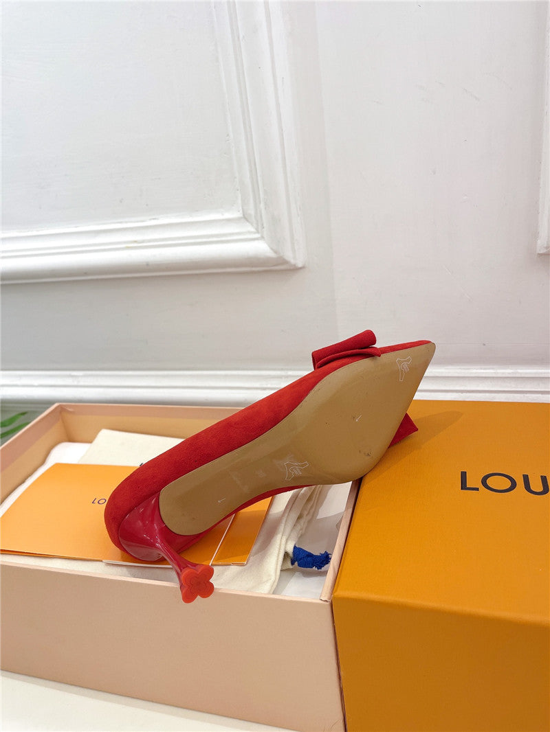 High Quality Luxury Louis Vuitton Bowknot Pointed Shoes product detail