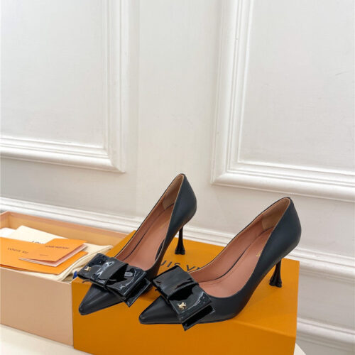 High Quality Luxury Louis Vuitton Bowknot Pointed Shoes – Style 77571