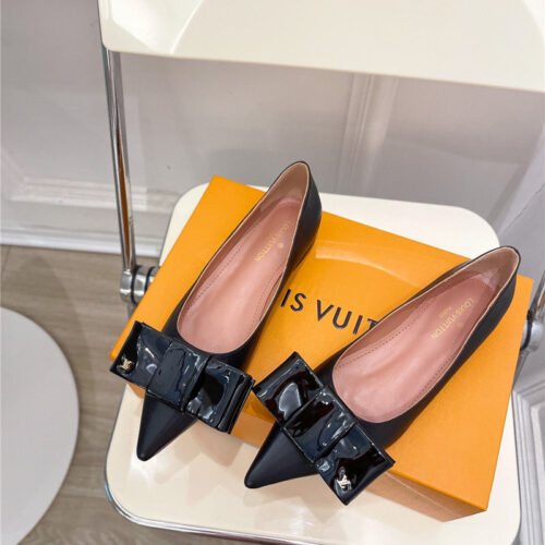 High Quality Luxury Louis Vuitton Bowknot Pointed Shoes – Style 29539