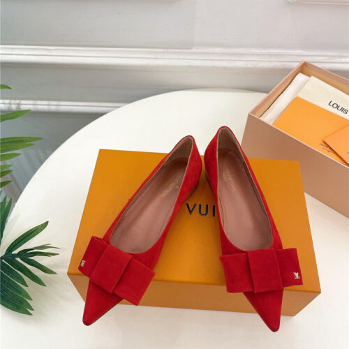 High Quality Luxury Louis Vuitton Bowknot Pointed Shoes – Style 38563 product detail