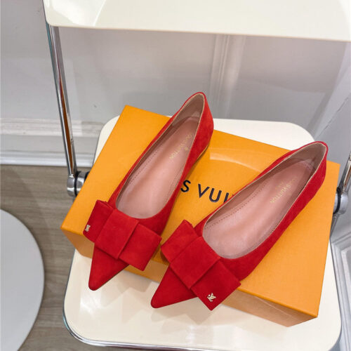 High Quality Luxury Louis Vuitton Bowknot Pointed Shoes – Style 38563