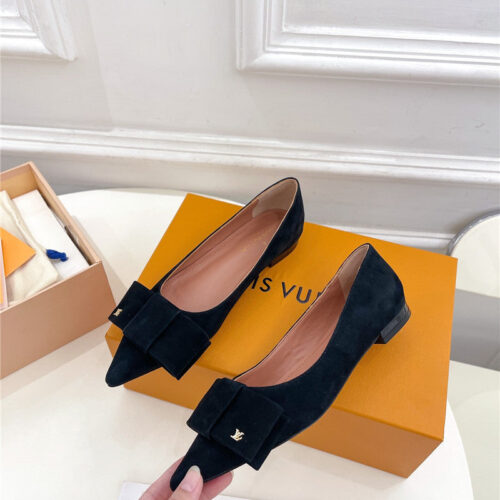 High Quality Luxury Louis Vuitton Bowknot Pointed Shoes – Style 59459 alternate view