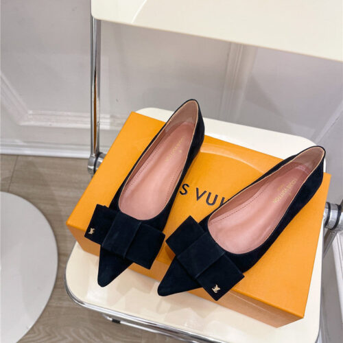 High Quality Luxury Louis Vuitton Bowknot Pointed Shoes – Style 59459