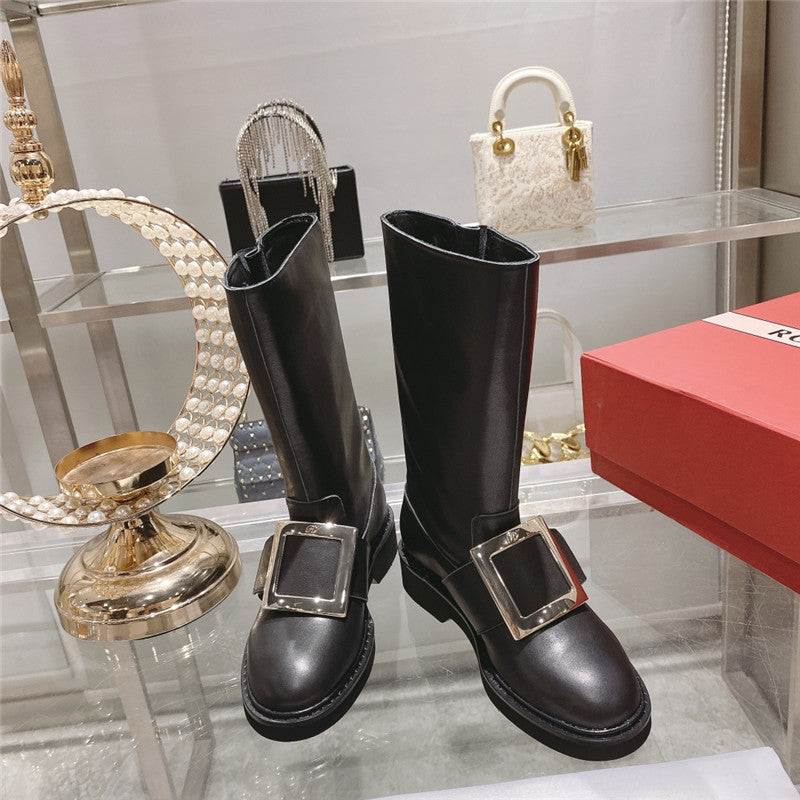 High Quality Luxury Roger Vivier New Mid Calf Boots product detail